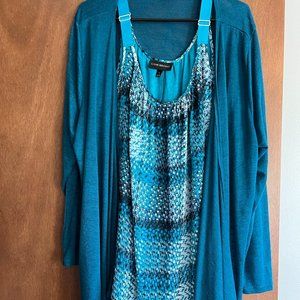 Tank and sweater/wrap, Lane Bryant, Size 20-22